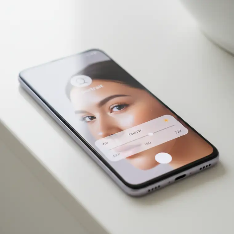 Selfie w łazience Xiaomi 2025 przy oknie, pokazujące ustawienie do zdjęć beauty bez lampy i wykorzystanie naturalnego światła