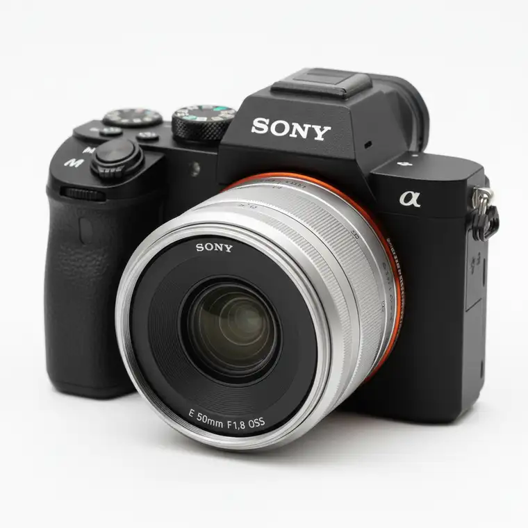 Fotografująca osoba z aparatem Sony a6400 w trybie manualnym, tworząca domowy portret z rozmytym tłem i miękkim światłem okiennym