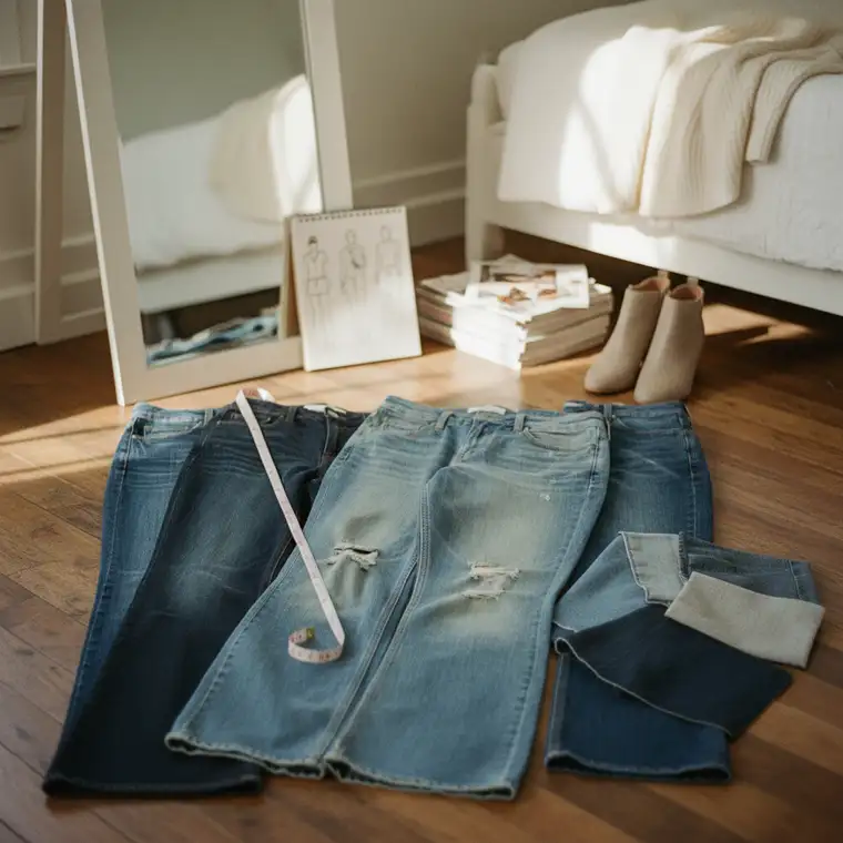 Jak dobrać dżinsy do sylwetki gruszki przy wzroście poniżej 165 cm